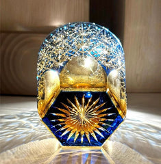 CALLURE Blue Daisy Edo Kiriko Whiskey Glass - Goglasscup