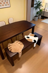 Cat patterns flocked seat cushion by TRLab Shop featuring soft fabric with colorful cat designs and plush padding.