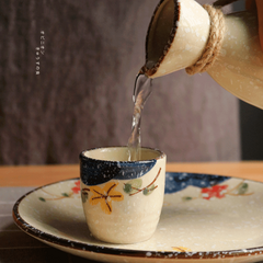 Japanese Sakura Sake Ceramic Flagon Sets