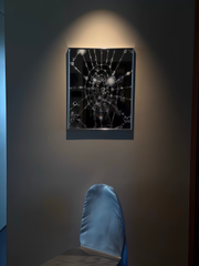 Celestial Glass Mirror | Abstract Art Decorative Wall Mirror