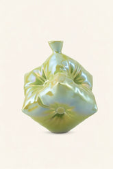 Yifan Renxu Studio ceramic art dice pillow vase with geometric design and smooth finish, decorative ceramic vase for home display