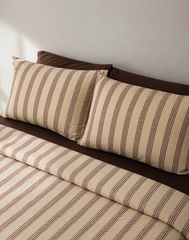 Sienna stripe cotton bedding set