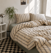 Sunday stripe cotton bedding set