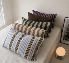 Sunday stripe cotton pillowcase