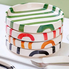Atelier Stripe & Curve Plate-Letifly Lights and Decor