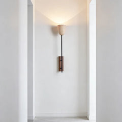 American Retro Style Wall Lamp Natural Stone E27 Bulb For Living Room Bedroom Hotel Wood Base Home Decor Sconce-Letifly Lights and Decor