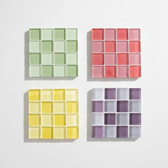 Color Tile Coaster Set-Letifly Lights and Decor