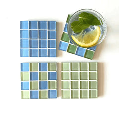 Color Tile Coaster Set-Letifly Lights and Decor