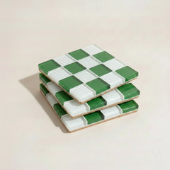Pixel Checkered Tile Coasters-Letifly Lights and Decor
