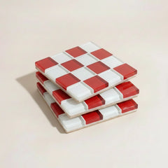 Pixel Checkered Tile Coasters-Letifly Lights and Decor