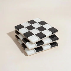 Pixel Checkered Tile Coasters-Letifly Lights and Decor