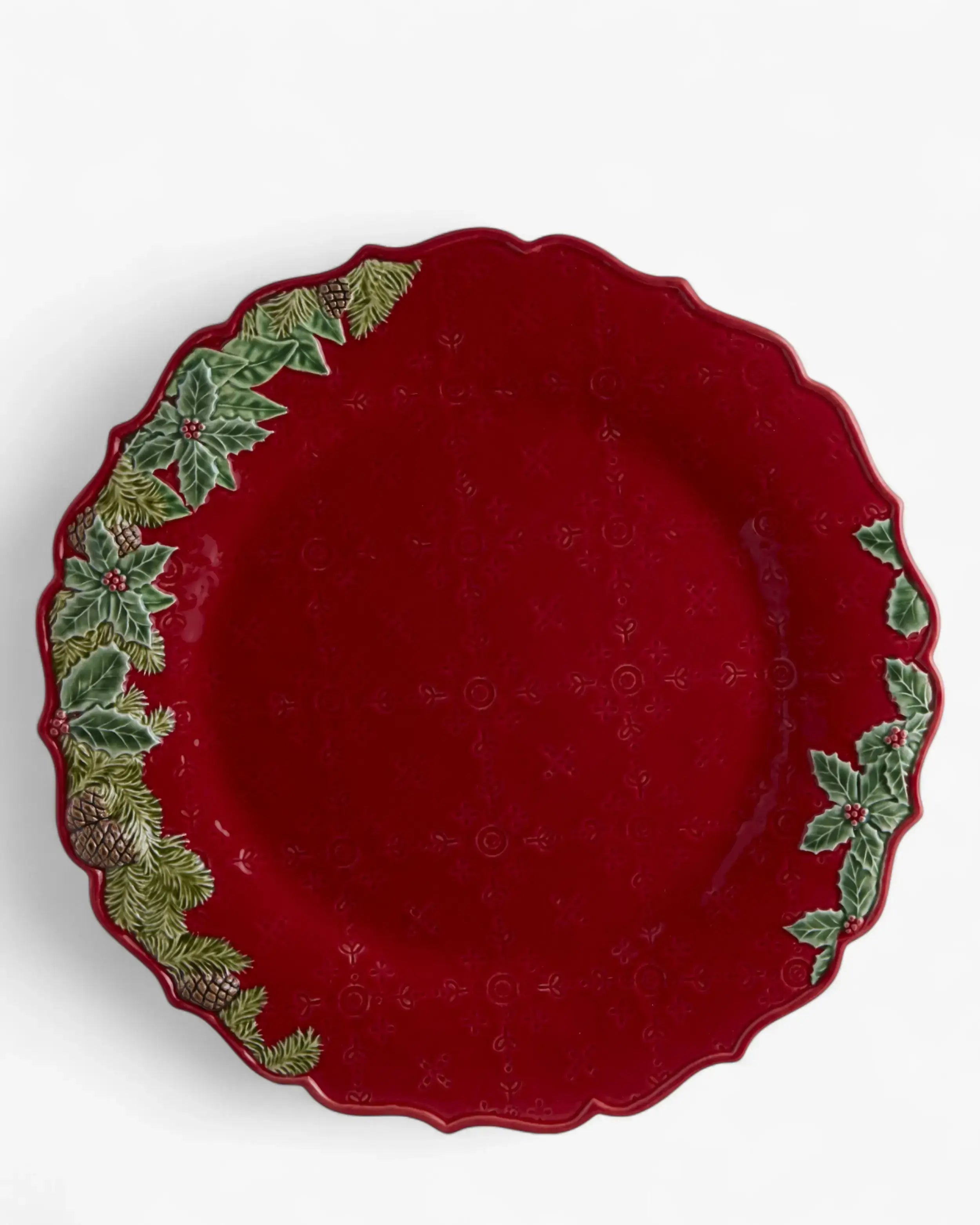 Bordallo Pinheiro Christmas Garland charger plate - Buy now on ShopDecor - Discover the best products by BORDALLO PINHEIRO design