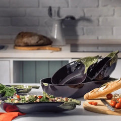 Bordallo Pinheiro Aubergine deep plate 26x14.5 cm. - 10.23x5.7 in. - Buy now on ShopDecor - Discover the best products by BORDALLO PINHEIRO design