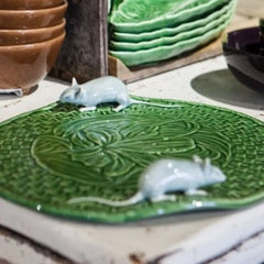 Bordallo Pinheiro Cheese Tray Mouse cheese tray 31.5 cm. - 12.40 in. - Buy now on ShopDecor - Discover the best products by BORDALLO PINHEIRO design