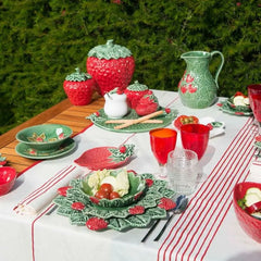 Bordallo Pinheiro Strawberry olive dish 21x15 cm. - 8.26x5.9 in. - Buy now on ShopDecor - Discover the best products by BORDALLO PINHEIRO design