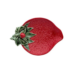 Bordallo Pinheiro Strawberry olive dish 21x15 cm. - 8.26x5.9 in. - Buy now on ShopDecor - Discover the best products by BORDALLO PINHEIRO design