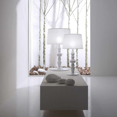 Karman Alì e Babà table lamp C101 white linen - Buy now on ShopDecor - Discover the best products by KARMAN design