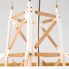 Moooi Construction Lamp Medium suspension lamp white and wood - Buy now on ShopDecor - Discover the best products by MOOOI design