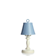 Moooi Paper Patchwork #8 white table lamp with blue lampshade Buy now on Shopdecor