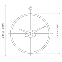 Nomon 2 Puntos wall clock - Buy now on ShopDecor - Discover the best products by NOMON design