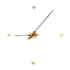 Nomon Rodón G 4T wall clock brass with walnut wood hands - Buy now on ShopDecor - Discover the best products by NOMON design