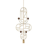 Nomon Wooden Dots pendant lamp gold structure 3 elements Walnut WDS15 - Buy now on ShopDecor - Discover the best products by NOMON design