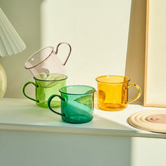 Colorful borosilicate glass cup set