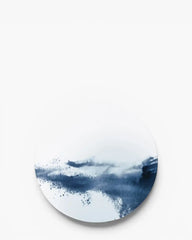 Raynaud Abysses coupe dinner plate in Limoges porcelain with white/blue decoration ∅ 27 cm - Buy now on ShopDecor - Discover the best products by RAYNAUD design