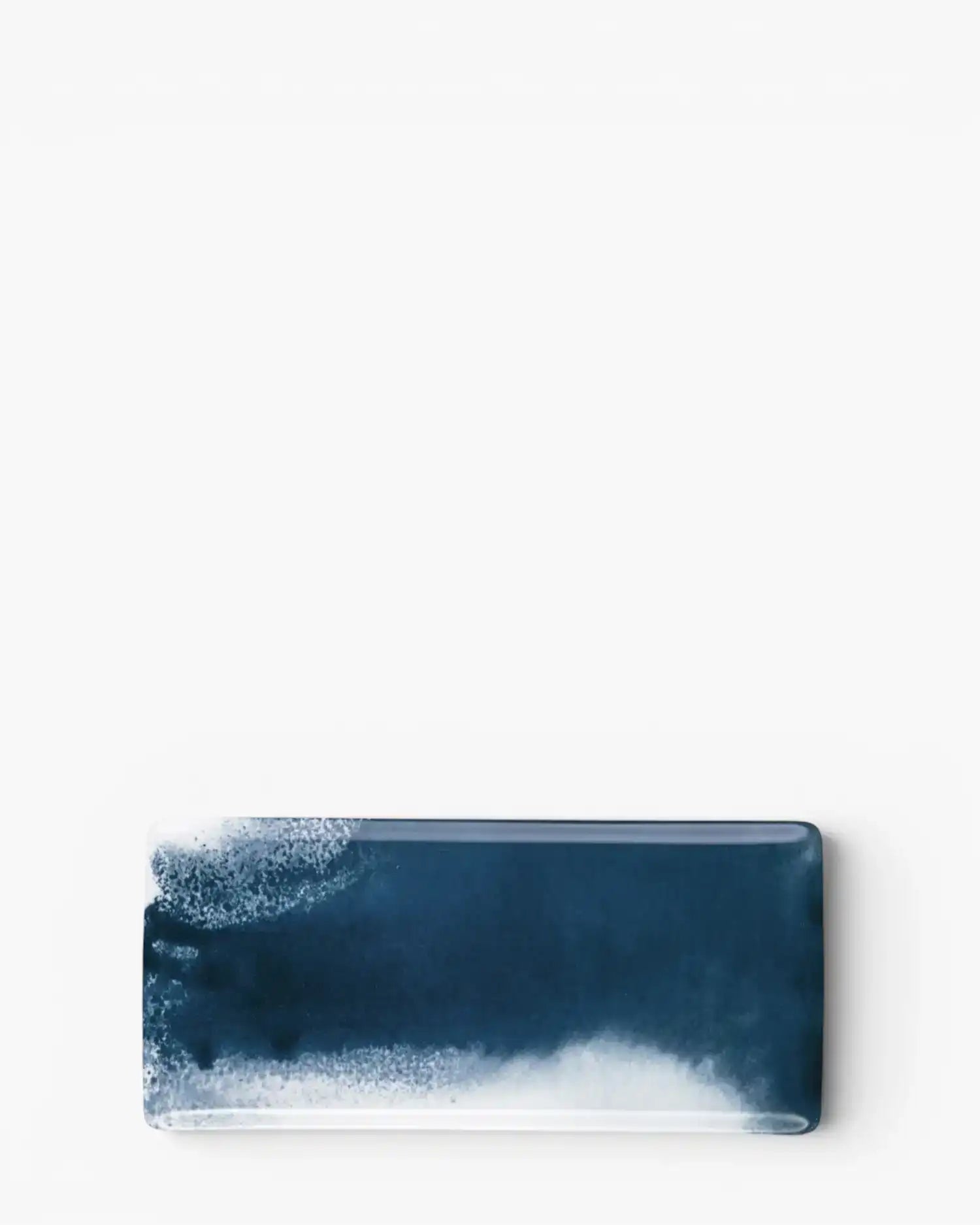 Raynaud Abysses rectangular tray in Limoges porcelain with blue decoration 14x30 cm - Buy now on ShopDecor - Discover the best products by RAYNAUD design