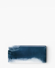 Raynaud Abysses rectangular tray in Limoges porcelain with blue decoration 14x30 cm - Buy now on ShopDecor - Discover the best products by RAYNAUD design