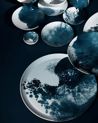 Raynaud Abysses large platter in Limoges porcelain with blue decoration - Buy now on ShopDecor - Discover the best products by RAYNAUD design