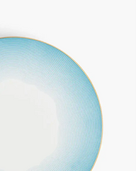 Raynaud Aura coupe presentation plate in Limoges porcelain with light blue decoration - Buy now on ShopDecor - Discover the best products by RAYNAUD design