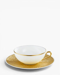 Raynaud Italian Renaissance tea cup extra with saucer in Limoges porcelain Gold 22 cl - Buy now on ShopDecor - Discover the best products by RAYNAUD design