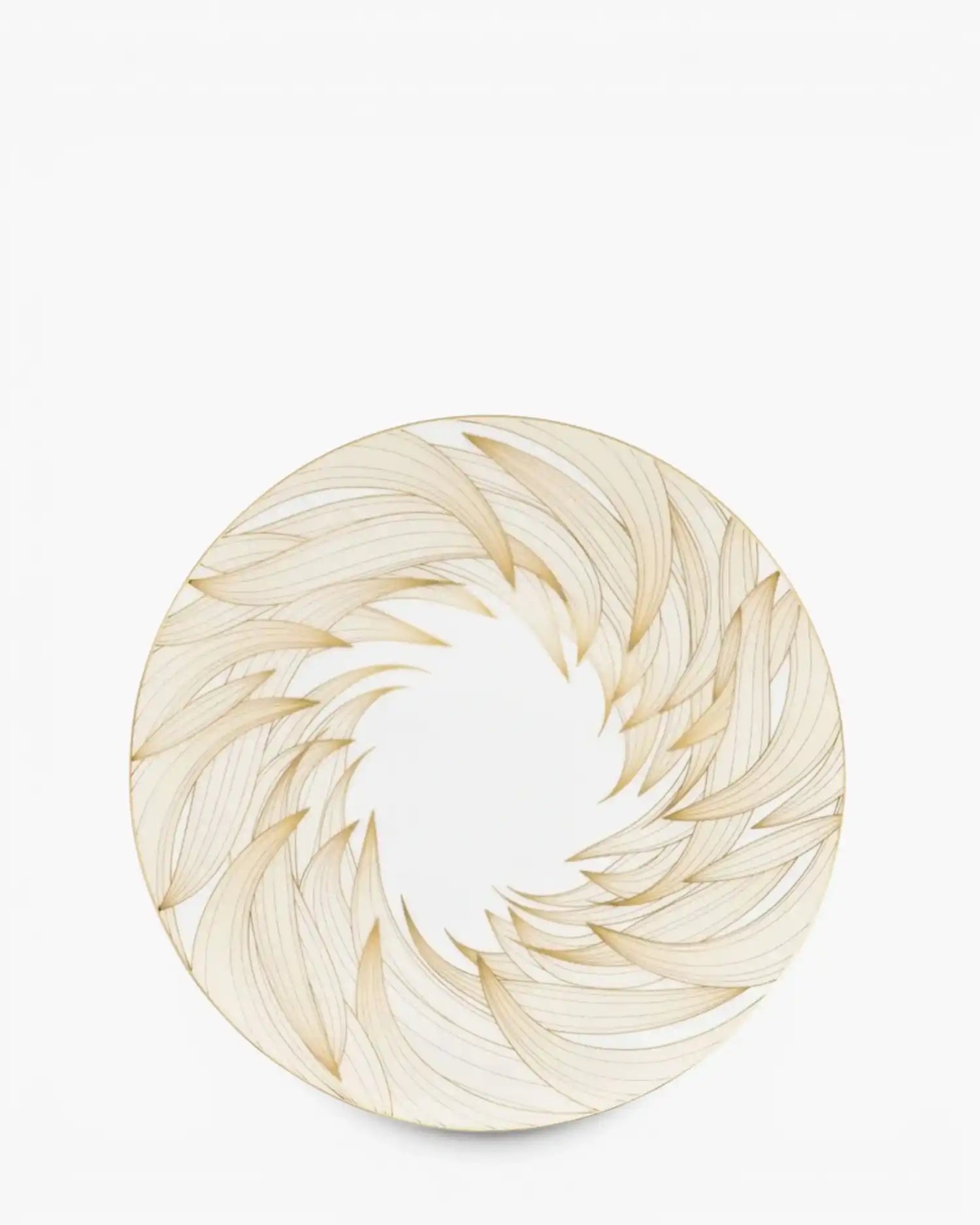 Raynaud Phénix coupe presentation plate in Limoges porcelain with gold decoration ∅ 32 cm - Buy now on ShopDecor - Discover the best products by RAYNAUD design