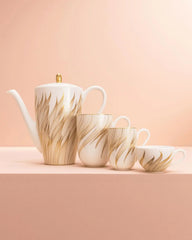 Raynaud Phénix coffee cup with saucer in Limoges porcelain with gold decoration - Buy now on ShopDecor - Discover the best products by RAYNAUD design