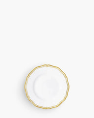 Raynaud Polka rim dinner plate in Limoges porcelain Gold ∅ 16 cm - Buy now on ShopDecor - Discover the best products by RAYNAUD design