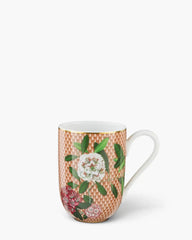 Raynaud Trésor Fleuri mug in Limoges porcelain with coloured decoration Beige Rhododendron - Buy now on ShopDecor - Discover the best products by RAYNAUD design