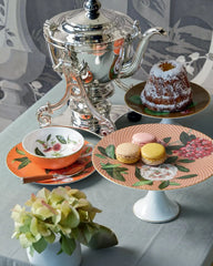 Raynaud Trésor Fleuri petit four stand with gift box in Limoges porcelain with coloured decoration - Buy now on ShopDecor - Discover the best products by RAYNAUD design
