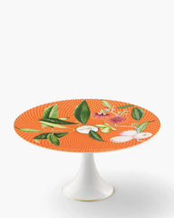 Raynaud Trésor Fleuri petit four stand with gift box in Limoges porcelain with coloured decoration Orange Water Apple ∅ 22 cm - Buy now on ShopDecor - Discover the best products by RAYNAUD design