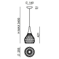 Stilnovo Mongolfier suspension lamp LED diam. 26 cm. - Buy now on ShopDecor - Discover the best products by STILNOVO design