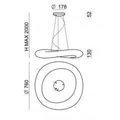 Stilnovo Mr Magoo suspension lamp LED diam. 76 cm. - Buy now on ShopDecor - Discover the best products by STILNOVO design