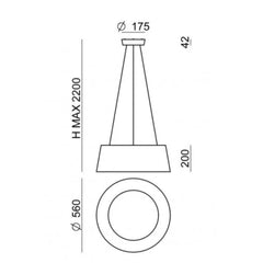 Stilnovo Oxygen suspension lamp LED diam. 56 cm. - Buy now on ShopDecor - Discover the best products by STILNOVO design