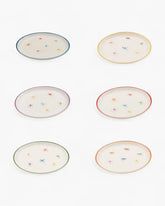Zafferano Asterisco set 6 dessert plates assorted colors diam. 23 cm. - Buy now on ShopDecor - Discover the best products by ZAFFERANO design