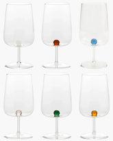 Zafferano Bilia set 6 goblets assorted colors 38 cl - 12.84 oz - Buy now on ShopDecor - Discover the best products by ZAFFERANO design