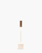 Zafferano Lampes à Porter Carolina portable/table lamp Zafferano Glossy Ivory - Brushed Bronze Iw - Buy now on ShopDecor - Discover the best products by ZAFFERANO LAMPES À PORTER design