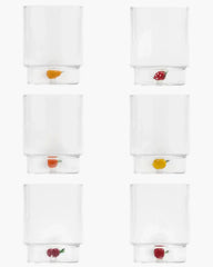 Zafferano Teca Frutta set 6 assorted patterns tumbler 35 cl - 11.83 oz - Buy now on ShopDecor - Discover the best products by ZAFFERANO design
