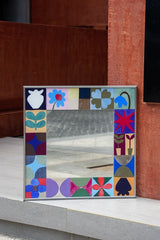 Celestial Moonlight Garden Mirror Wall Art featuring moon and garden design, decorative wall decor by TRLab Shop.