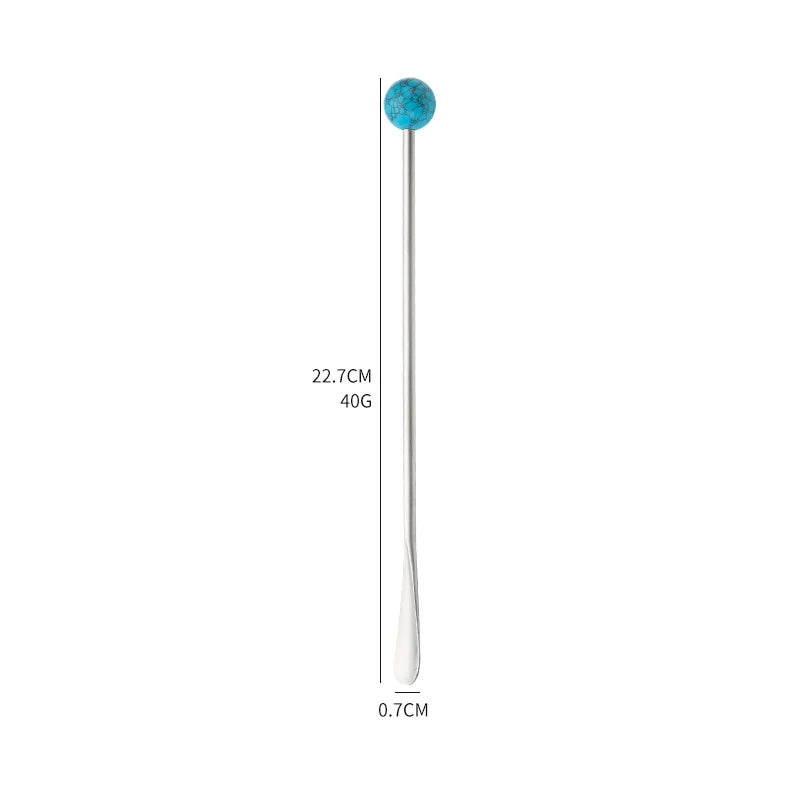 Natural Jade Stirring Spoon & Fruit Fork - TRLab Shop