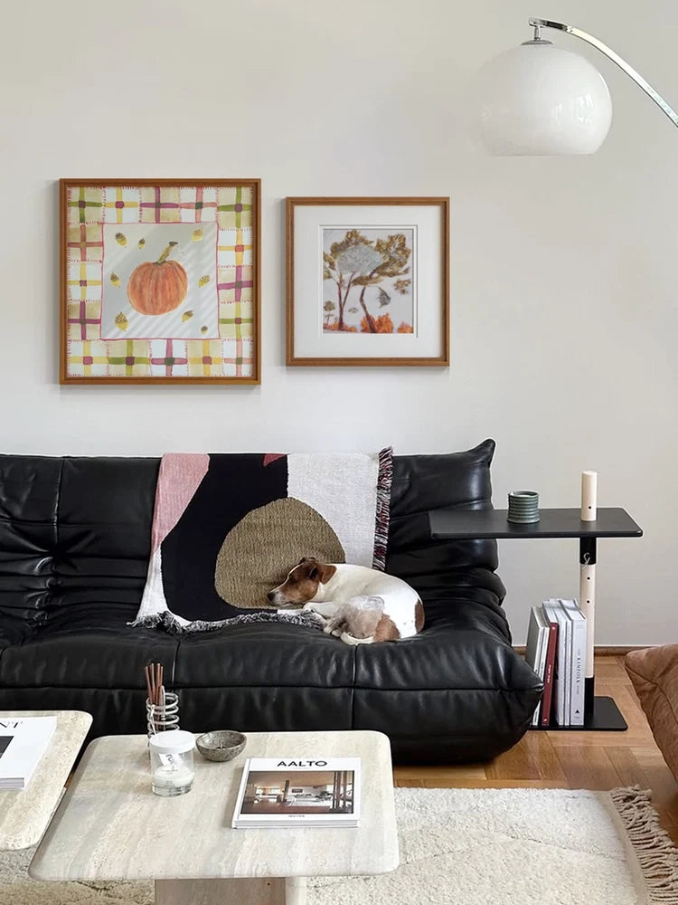 Autumn pumpkins mirror wall art by TRLab Shop featuring decorative pumpkin designs for fall home decor.