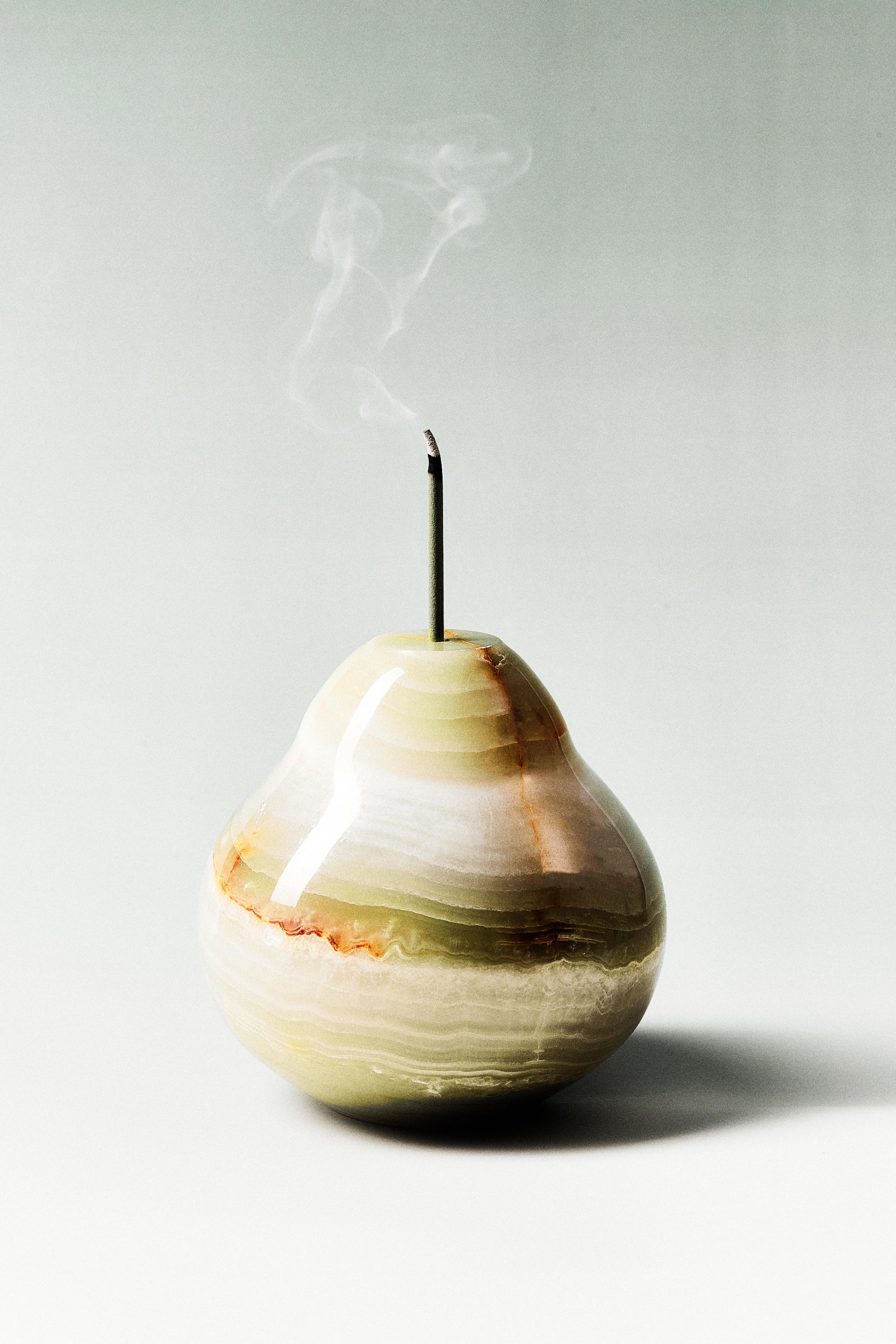 Natural Jade Pear Incense Holder Gift Set - TRLab Shop